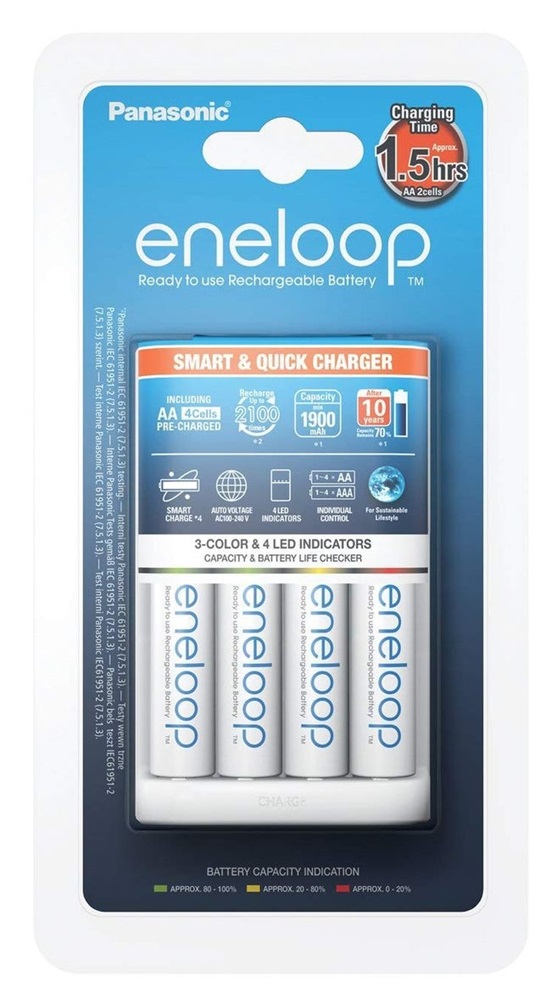Panasonic Eneloop K-KJ55MCC40E akkumulátor gyorstöltő 4xAA