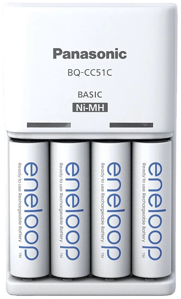Panasonic Eneloop K-KJ51MCD40E AA 2000mAh akkutöltő +4xAA akku