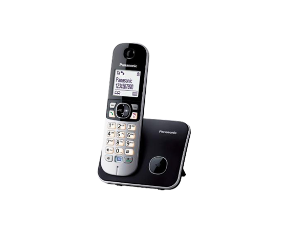 Panasonic KX-TG6811PDB fehér háttérvil. kihangosítható hívóazonosítós fekete dect telefon