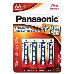 Panasonic LR6PPG/6BP 4+2F 1,5V AA/ceruza tartós alkáli elem 6 db/csomag