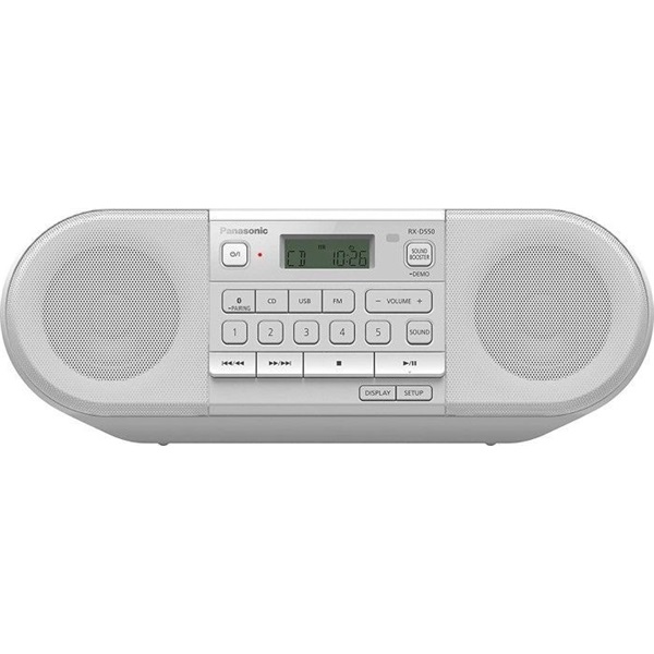 Panasonic RX-D550E-W Bluetooth fehér CD-s rádió (Újracsomagolt)
