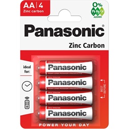 Panasonic RedZinc R6RZ/4BP AA/ceruza cink-mangán tartós elem 4 db/csomag (Használt - B)