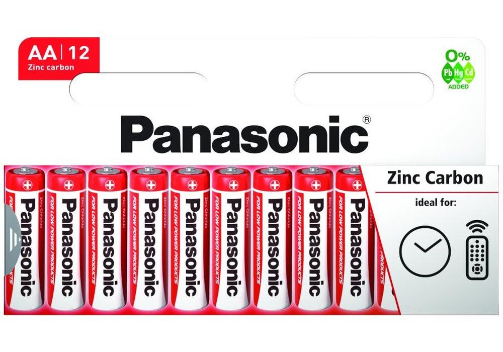 Panasonic Red Zinc AA ceruza 1.5V cink-mangán tartós elem 12db/csomag