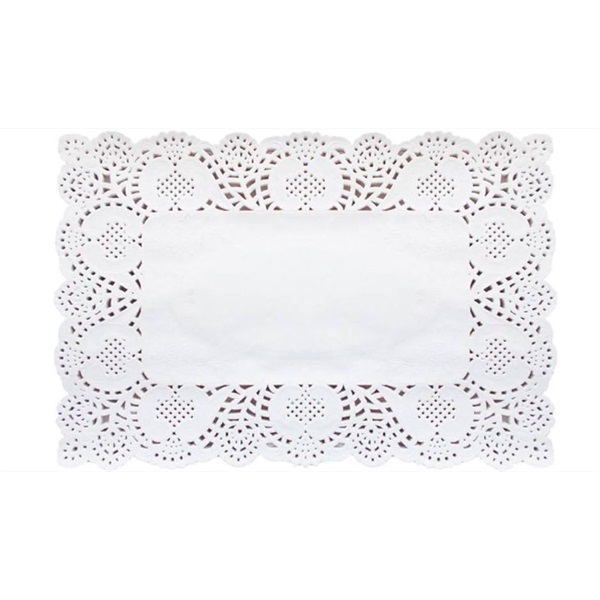 Party Art tortacsipke, fehér, 25x37 cm, 20 lapos, szögletes