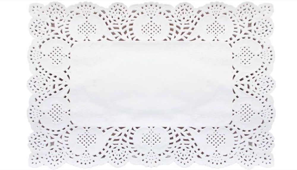 Party Art tortacsipke, fehér, 25x37 cm, 20 lapos, szögletes