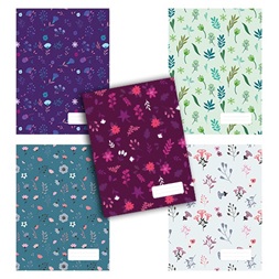 Pátria Design Fancy Florals A4 40lapos kockás vegyes színű füzet