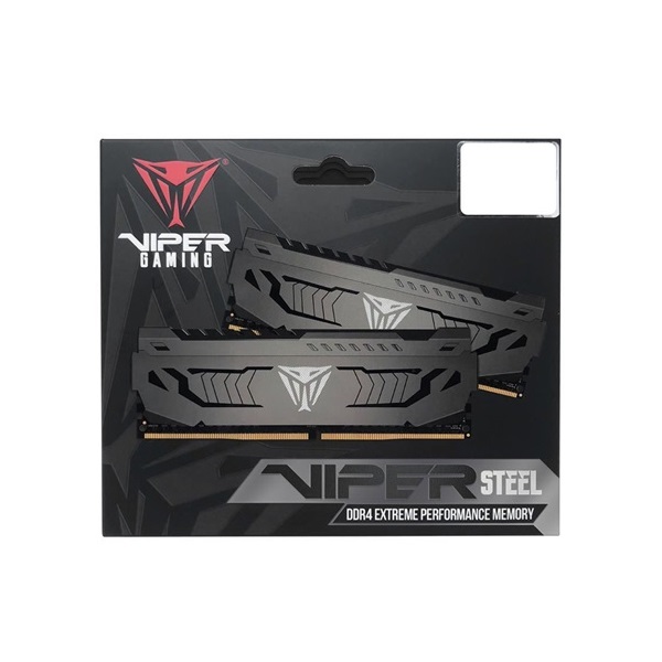 Patriot 16GB 3000MHz DDR4 Viper Steel (Kit! 2db 8GB) (PVS416G300C6K) memória