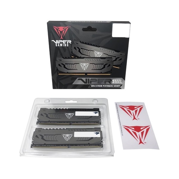Patriot 16GB 3200MHz DDR4 Viper Steel (Kit! 2db 8GB) (PVS416G320C6K) memória