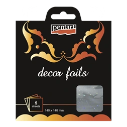 Pentart 14 x 14 cm 5 db/csomag hologramos csillagos dekorfólia