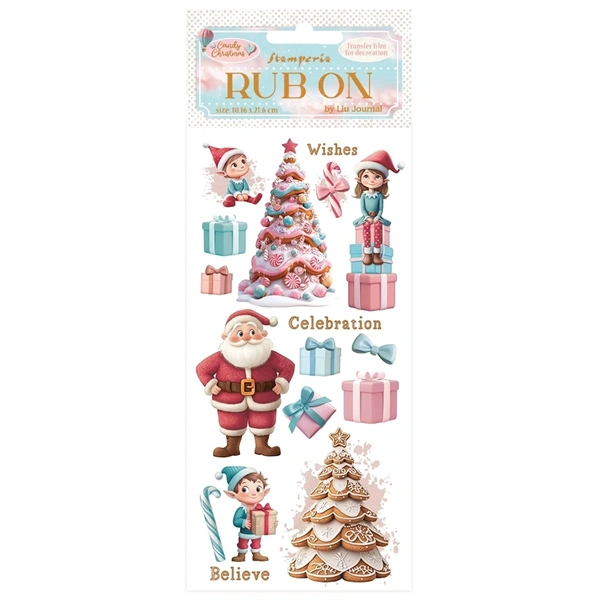 Pentart Candy Christmas Santa Claus 10,2x21,6 cm kaparós matrica