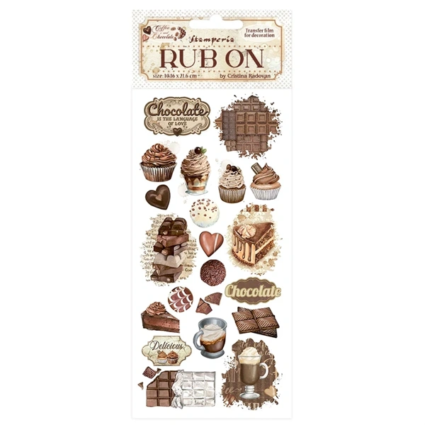 Pentart Coffee and Chocolate vintage sweet moments 10,2x21,6 cm kaparós matrica