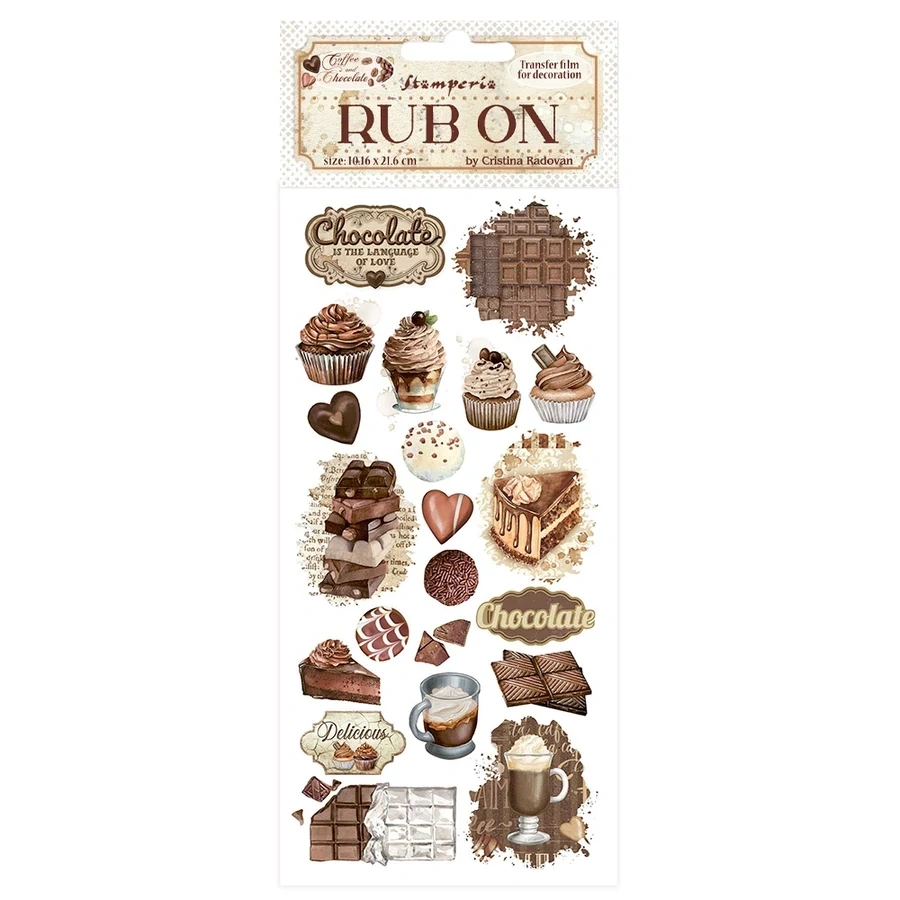 Pentart Coffee and Chocolate vintage sweet moments 10,2x21,6 cm kaparós matrica