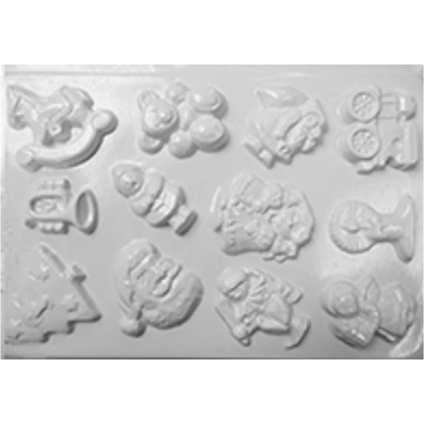 Pentart Karácsonyi 12 motívumos gipszkiöntő forma