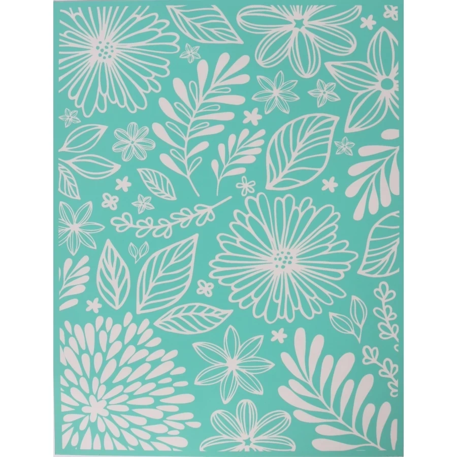 Pentart Levelek és virágok 21,5x27,5 cm szita stencil