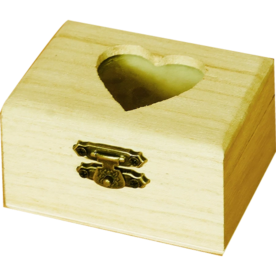 Pentart szívbetétes 8x4,5x6 cm minidoboz