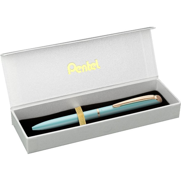 Pentel Energel BL2007PD-BOX 0,35mm pastell zöld test/kék tinta prémium fém rollertoll