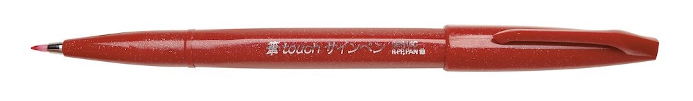 Pentel Touch SES15C-B piros ecsetfilc