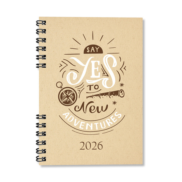 Period Eco Adventure 2026 A5 heti beosztású spirálos határidőnapló