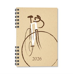 Period Eco Bicycle 2026 A5 heti beosztású spirálos határidőnapló