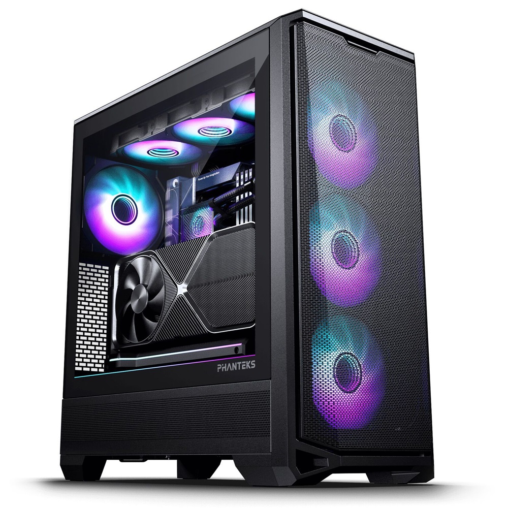 Phanteks G400A edzett üveg 4x140mm DRGB venti szatén fekete ház