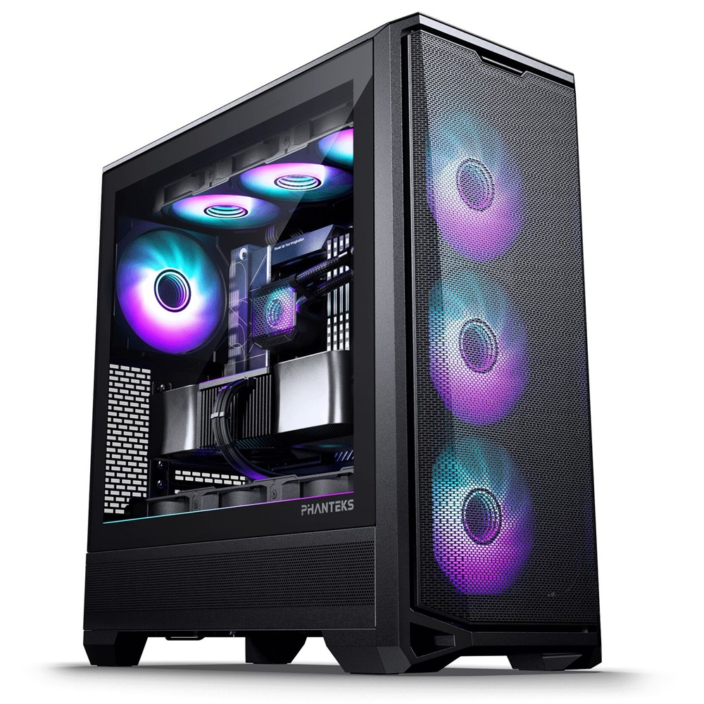 Phanteks G400A edzett üveg 4x140mm DRGB venti szatén fekete ház