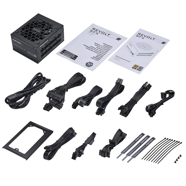 Phanteks Revolt SFX 850W 80+ Platinum ventillátorral moduláris tápegység