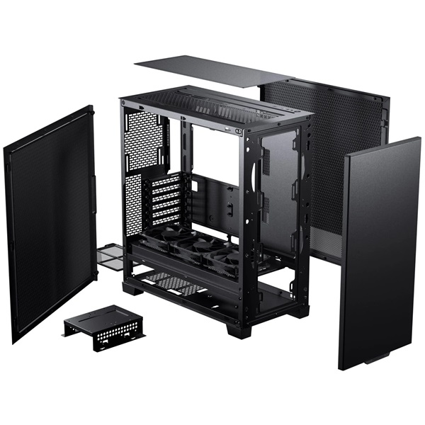 Phanteks XT Pro Ultra / Silent zárt oldalpanellel 3x120mm venti fekete ház