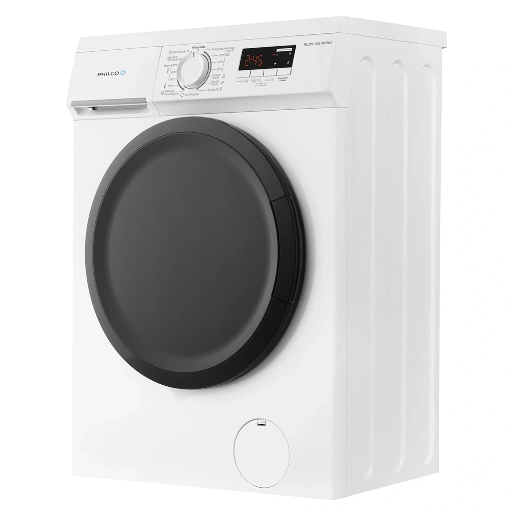 Philco PLDS 106 DGHU fehér, elöltöltős, max.1000ford., 6 kg, mosógép