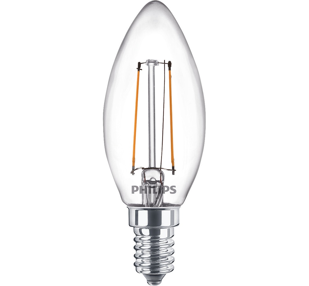 Philips 929001238395 E14 25W átlátszó meleg-fehér gyertya alakú LED fényforrás