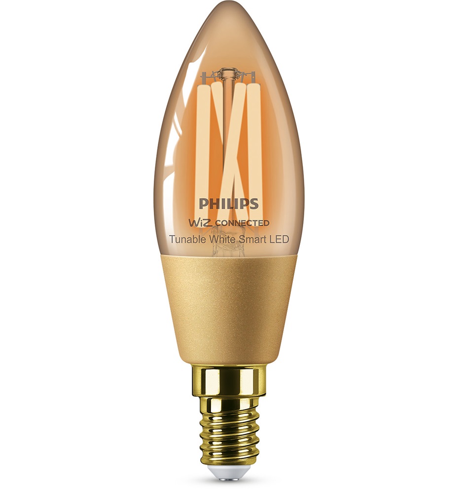 Philips 929003017721 Smart WIZ E14, 4,9/40W hideg/meleg fehér retro gyertya okosizzó