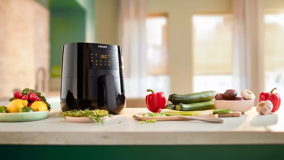 Philips Essential HD9252/90 fekete 4,1 L forrólevegős sütő