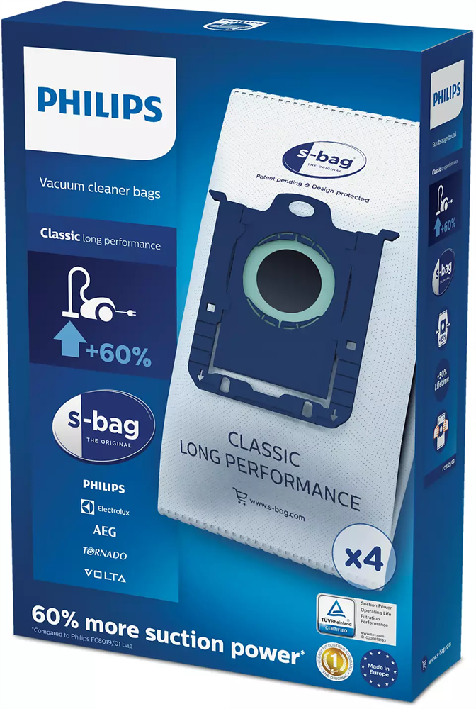 Philips FC8021/03 S-bag Long Performance 4 db szintetikus porzsák