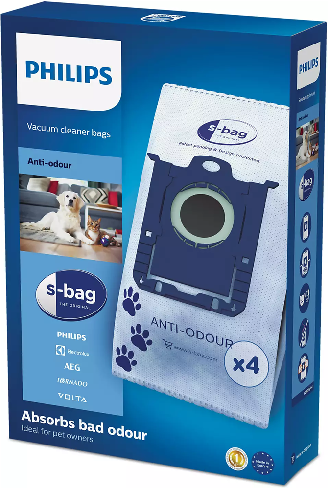 Philips FC8023/04 S-bag 4 db szagmentes porzsák