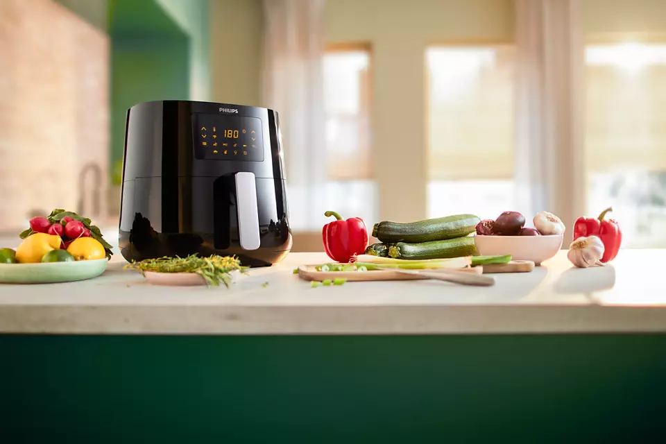 Philips HD9270/70 Viva Collection XL fekete 6 L forrólevegős sütő