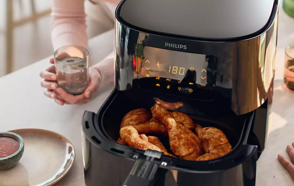 Philips HD9270/70 Viva Collection XL fekete 6 L forrólevegős sütő