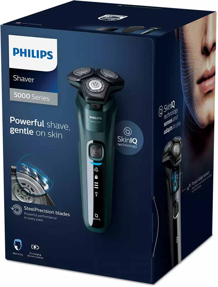 Philips S5584/50 Series 5000 SkinIQ sötétzöld száraz-nedves elektromos férfi borotva