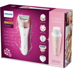 Philips Satinelle Prestige BRP586/00 talpreszelőfejjel és mini arctisztítóval fehér-rózsaarany epilátor