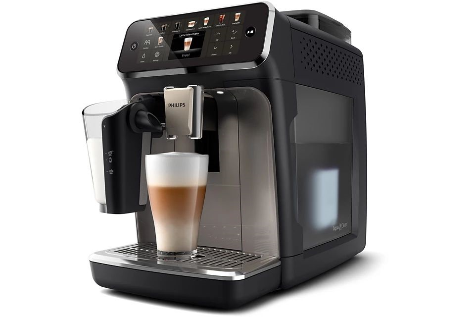 Philips Series 5500 LatteGo EP5549/70 fekete tejhabosítóval automata kávéfőző