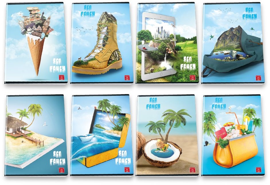 Pigna Eco Fancy A4 tűzött 42lapos kockás füzet