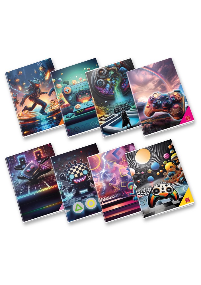 Pigna Electronic Games A4 tűzött 42 lapos vonalas füzet
