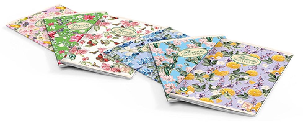 Pigna Nature Flowers A4 tűzött 42lapos sima füzet