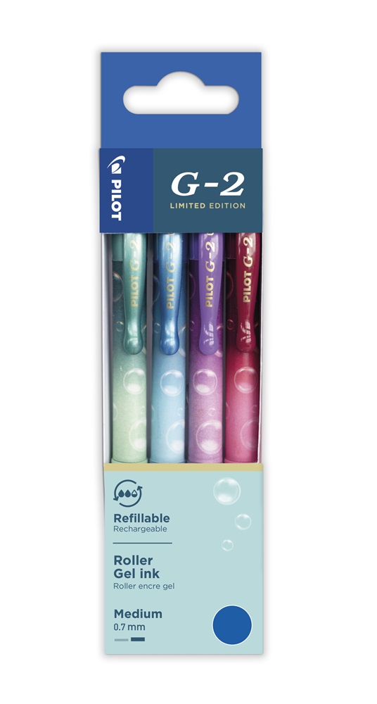 Pilot Bubble G2 2025 4 db/csomag 0,7 mm rollerirón kék tintával