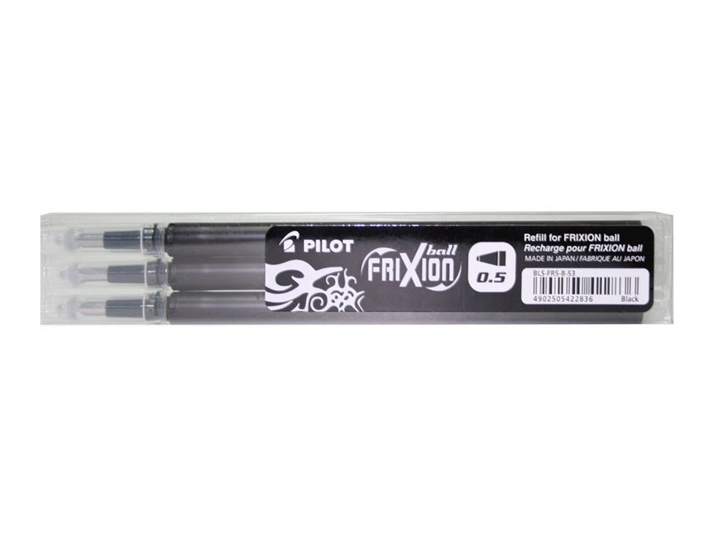 Pilot Frixion 0,5mm 3db-os fekete rollertoll betét