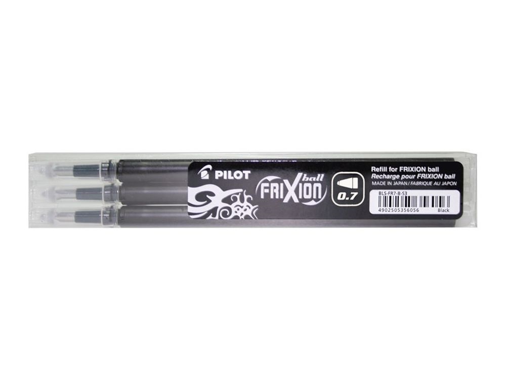 Pilot Frixion 0,7mm 3db-os fekete rollertoll betét