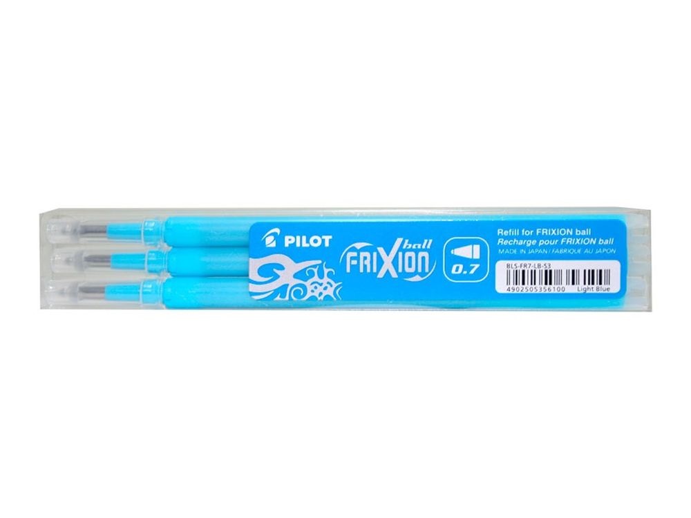 Pilot Frixion 0,7mm 3db-os világoskék rollertoll betét