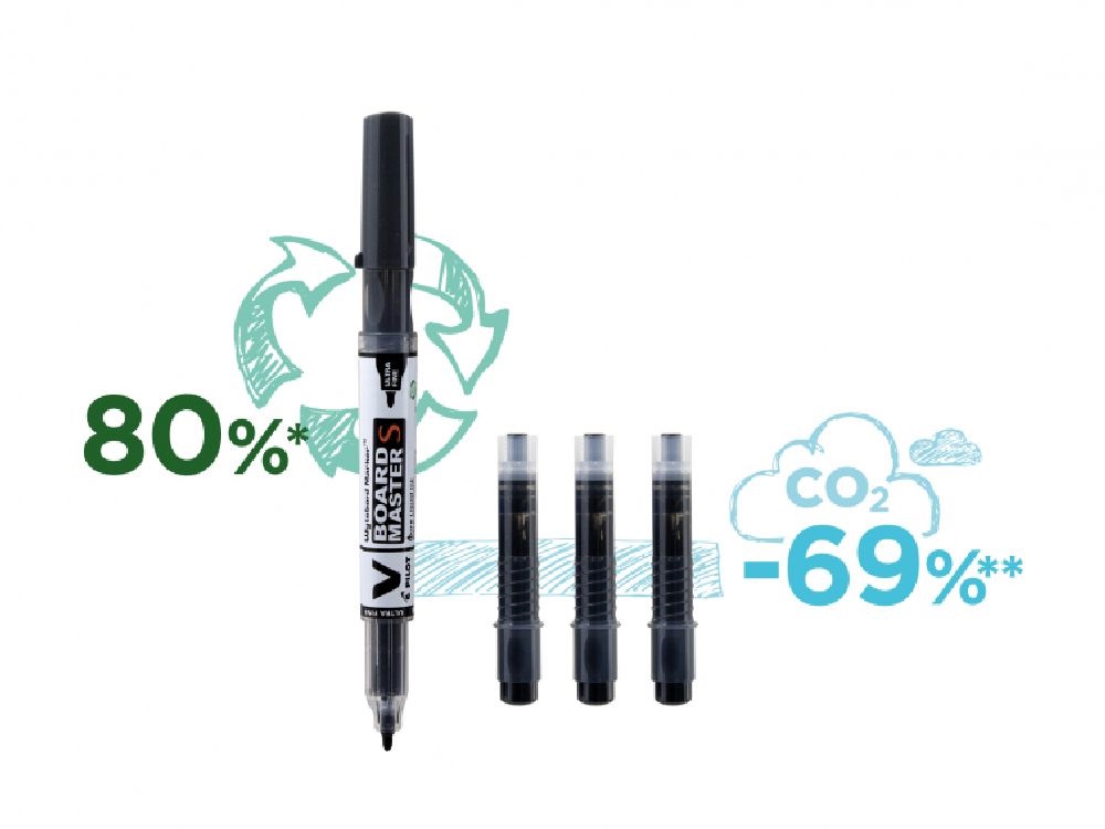 Pilot BeGreen V-Board Master S 12 db/csomag kék táblamarker betét