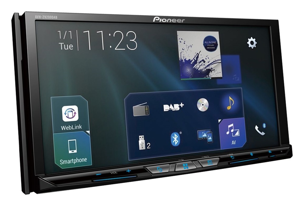 Pioneer AVH-Z9200DAB 7" LCD-s DAB/Bluetooth/Wi-Fi/DVD/USB/AUX autóhifi fejegység