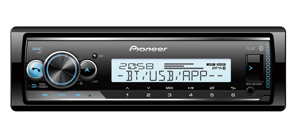 Pioneer MVH-MS510BT mechanika nélküli hajós fejegység