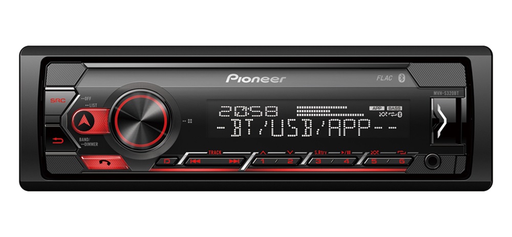 Pioneer MVH-S320BT mechanika nélküli Bluetooth/USB autóhifi fejegység