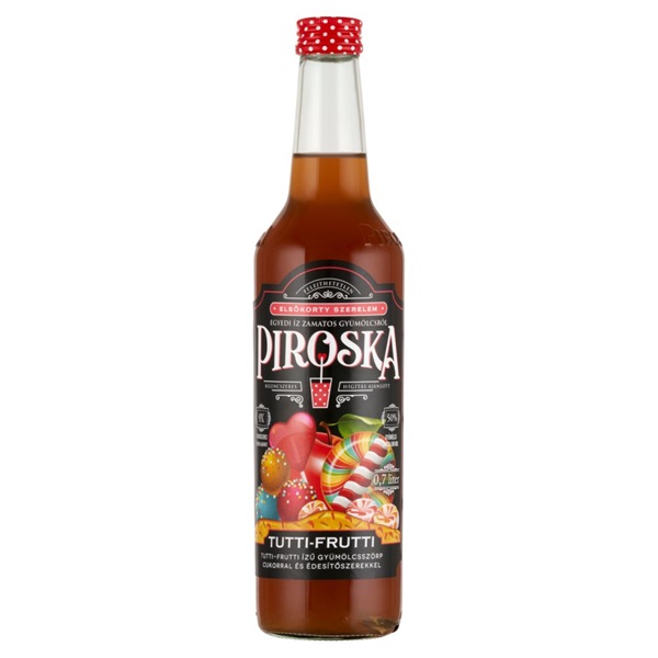 Piroska 0,7 L 50% DRS többutas visszaváltási díjas Tutti frutti szörp